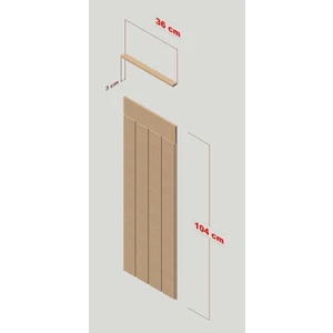 Duvar Paneli 36 x 105 cm Ham Mdf Duvar Paneli