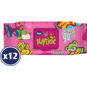 Play Time Islak Bebek Havlu 90'lı, Standart Boy, (90 X 12 ADET) - 1080 Yaprak