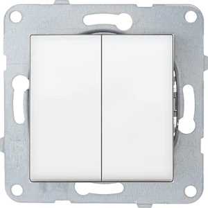 Byobu Beyaz Ikili Anahtar Komütatör Çerçevesiz