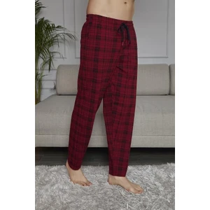 Kly 152 Battal Tek Alt Likralı Ekoseli Çok Rahat Pijama Alt