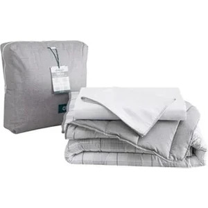 Verno 155 x 215 Tek Kişilik Yorgan+Yastık Set Gri