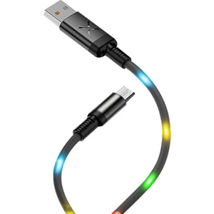 Galaxy S7 Edge Şarj Kablosu Işıklı Micro USB Dc-09