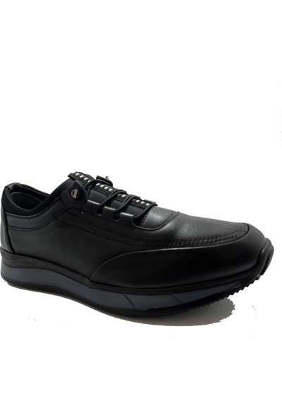Koçel 2216 Siyah-Lacivert Deri Günlük Erkek Ayakkabı