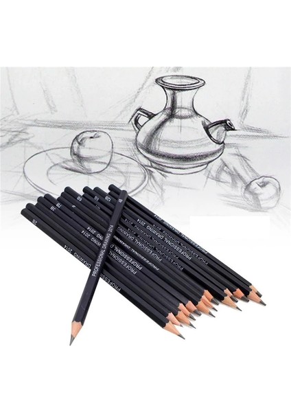 Çizim Kalem Seti Ahşap Profesyonel Sanat Malzemeleri (Yurt Dışından)