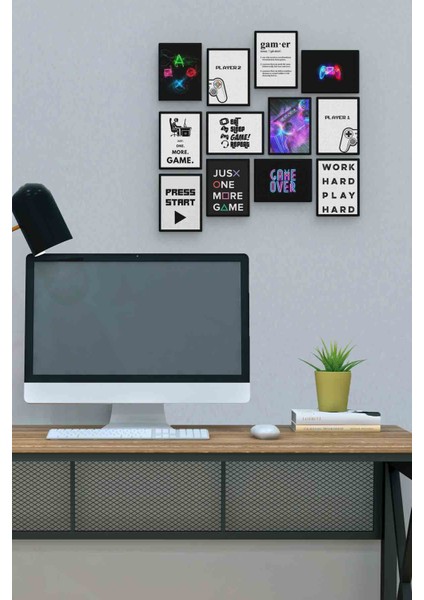 Gamer 12 Parça Mdf (Ahşap) Tablo Ofis Boyu 30 x 30 cm cm