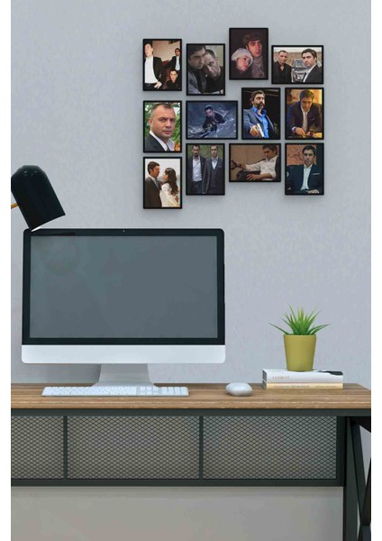 Polat Alemdar 12 Parça Mdf (Ahşap) Tablo Ofis Boyu 30 x 30 cm cm