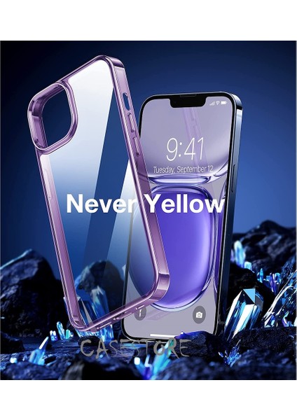 MTK Moveteck Iphone 14 Plus Uyumlu Kılıf Kamera Çıkıntılı Koruma Kenar Parlak Gold Lazer Kesim Silikon Kapak