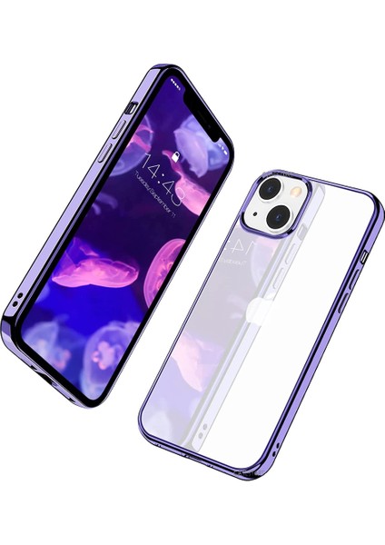 Iphone 14 Uyumlu Kılıf Kamera Çıkıntılı Koruma Kenar Parlak Gold Lazer Kesim Silikon Pc Kapak fiyatları