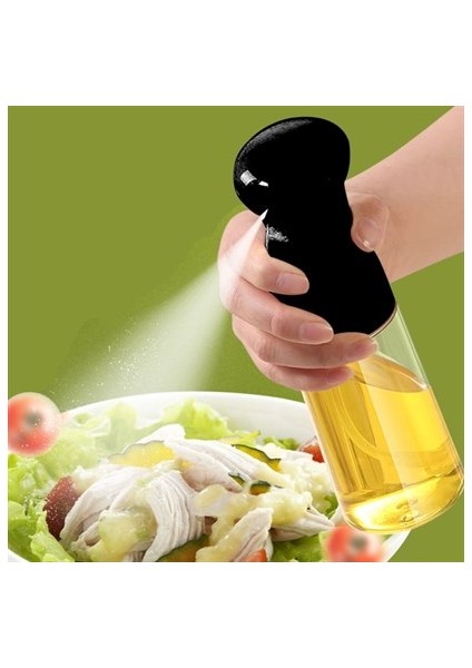 Buffer® Çok Amaçlı Cam Şişe Püskürtmeli Dağıtıcı Yağdanlık Limonluk Sirke Sosluk Spreyi Siyah