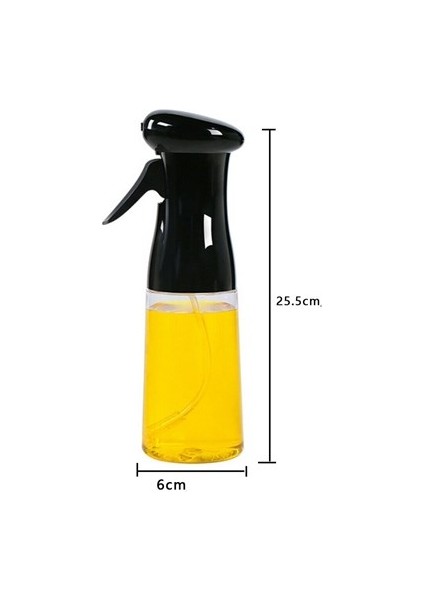 Buffer® Çok Amaçlı Cam Şişe Püskürtmeli Dağıtıcı Yağdanlık Limonluk Sirke Sosluk Spreyi Siyah