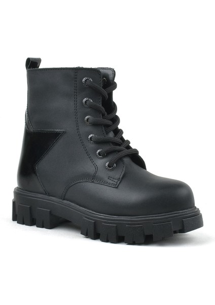 Siyah Yıldız Detaylı Kız Çocuk Bot