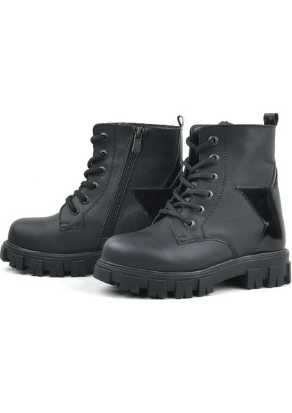 Siyah Yıldız Detaylı Kız Çocuk Bot indirimleri