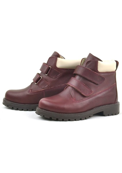 Neson Hakiki Deri Bordo Cırtlı Çocuk Bot indirimleri