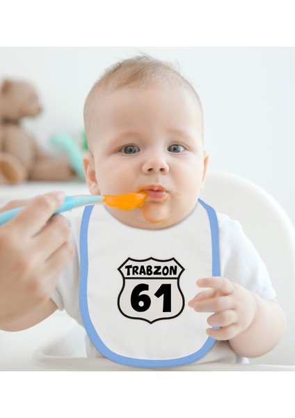 Kids Trabzon Tasarımlı Mavi Bebek Mama Önlüğü-1 fiyatları