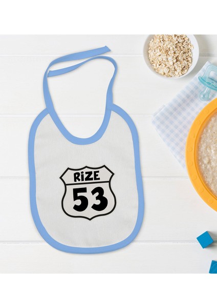 Kids Rize Tasarımlı Mavi Bebek Mama Önlüğü-1