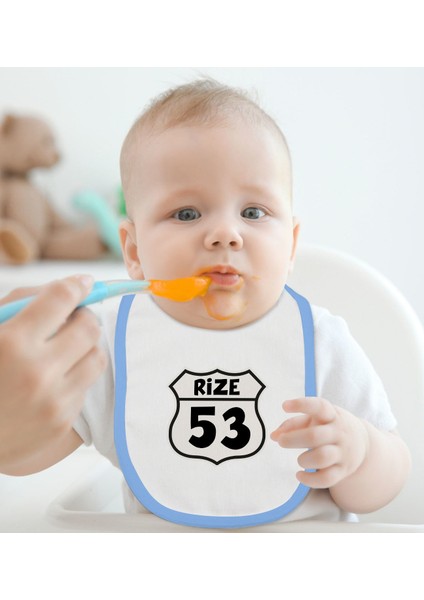 Kids Rize Tasarımlı Mavi Bebek Mama Önlüğü-1 fiyatları