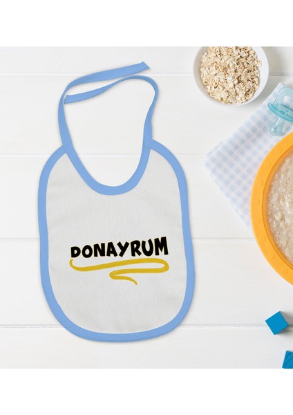 Kids Donayrum Tasarımlı Mavi Bebek Mama Önlüğü-1