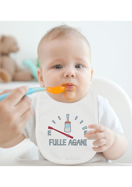 Kids Fulle Aganı Tasarımlı Beyaz Bebek Mama Önlüğü-1 fiyatları