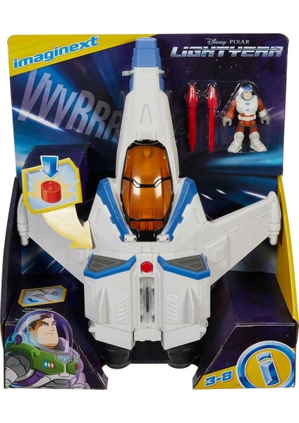 Lightyear - Buzz ve Işıklı Sesli Uzay Aracı, Oyuncak Uzay Gemisi ve Buzz Lightyear Figürü Seti, 3 Yaş ve Üzeri Hgt26
