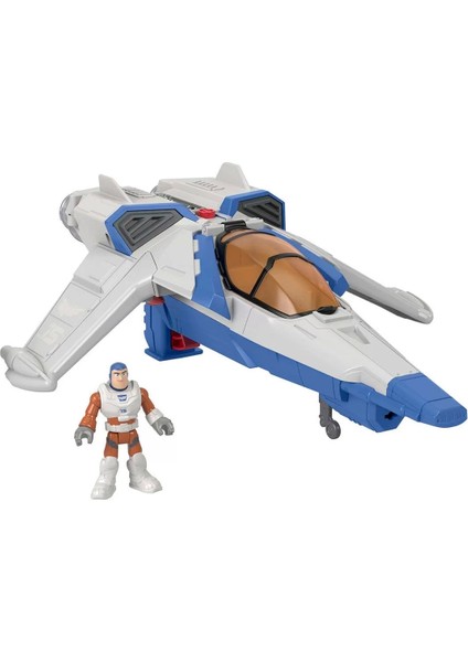 Lightyear - Buzz ve Işıklı Sesli Uzay Aracı, Oyuncak Uzay Gemisi ve Buzz Lightyear Figürü Seti, 3 Yaş ve Üzeri Hgt26