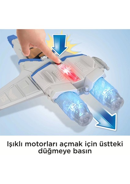 Lightyear - Buzz ve Işıklı Sesli Uzay Aracı, Oyuncak Uzay Gemisi ve Buzz Lightyear Figürü Seti, 3 Yaş ve Üzeri Hgt26