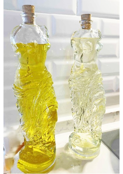 Yağ Şişesi - Yağdanlık - Kadın Figürlü 3lü Set - 750ML