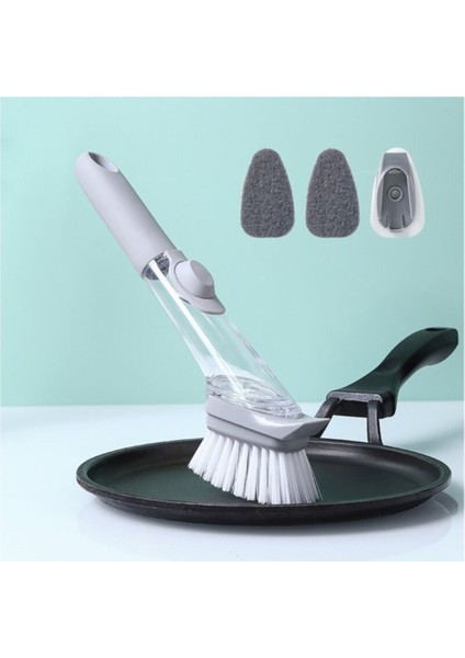 Deterjan Hazneli Ergonomik Bulaşık Fırçası 3 Başlıklı