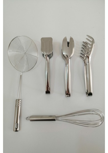 Paslanmaz Çelik Lüx 5 Parça Mutfak Seti