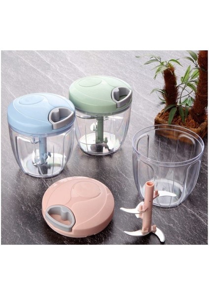 Ipli Çekmeli Sebze Doğrayıcı 5 Bıçaklı El Blender Rondo MID105