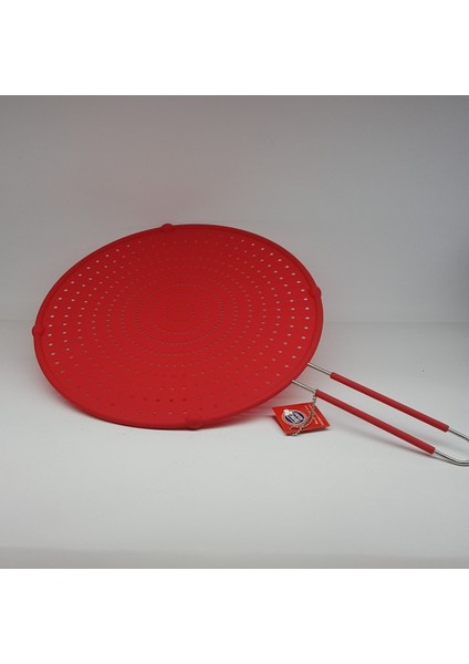Kırmızı Silikon Yağ Sıçratmaz 32 cm