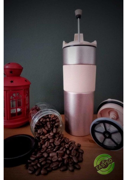 French Press 450 ml Rose Gold Termos Kupa