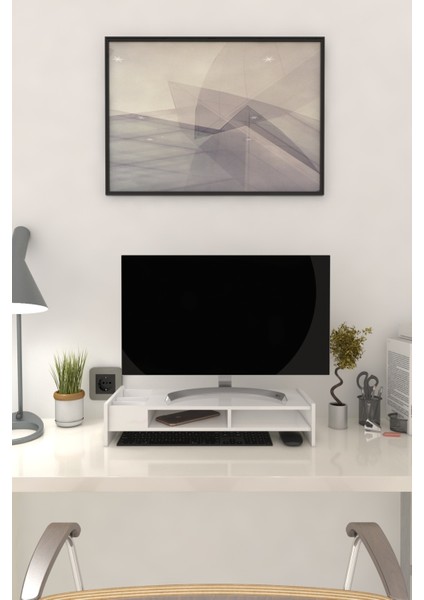 Pratika Monitör Yükseltici Parlak Beyaz