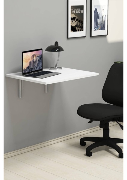 Puzzle Desıgn Nur Katlanır Pratik Beyaz Masa