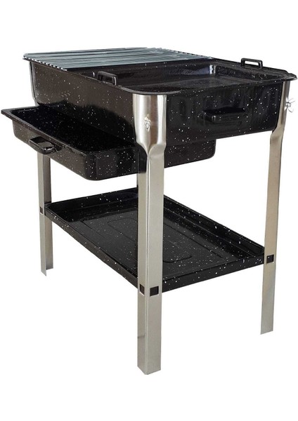 Ergonomik Büyük Boy Pratik Sökülebilir Portatif Tepsili Piknik Mangalı