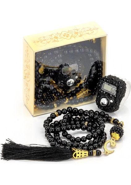 Taşlı Zikirmatik - Inci Tesbihli Set