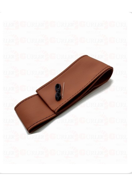 Oto Dikmeli Direksiyon Kılıfı Kahverengi-Deri Siyah Ipli Esnek Kokusuz Standart ( 38×10CM ) fiyatları