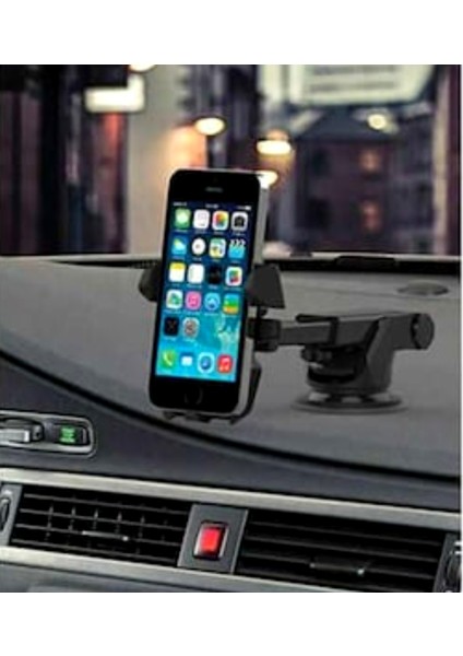 Oto Telefon Tutucu Cama Vantuslu Uzayan Kollu Tuşlu Siyah modelleri