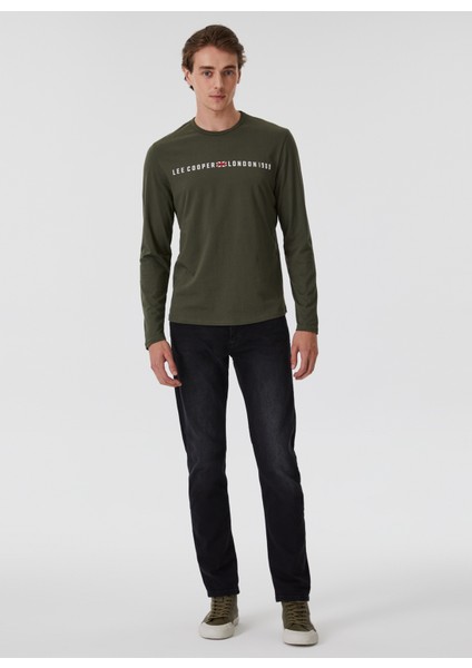 Polo Yaka Düz Haki Erkek T-Shirt 231 Lcm 242002 Tylens