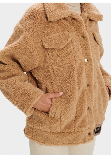 Ceket Yaka Deve Tüyü Astarlı Kadın Pelüş Mont 1113951 fırsatları