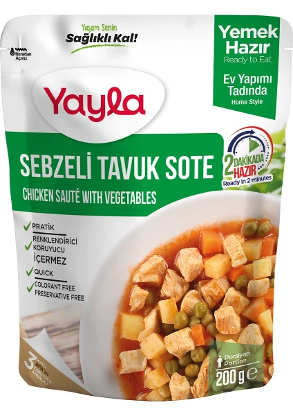 Yemek Hazır Sebzeli Tavuk Sote 200 gr