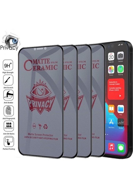 iPhone 12 Pro Max Uyumlu Davin Serisi Mat Privacy Hayalet Seramik Nano Ekran Koruyucu fırsatları