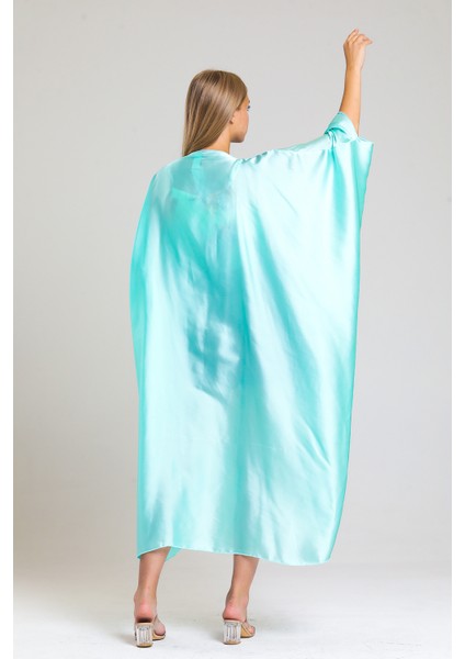 Şifon Plaj Kimono | ELB33597 Mint Saten