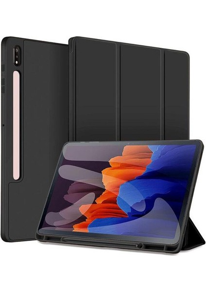 Samsung Galaxy Tab S7 Fe / S7 Plus / S8 Plus 12.4" Kılıf Kalem Bölmeli Smart Case X800 T730 T970