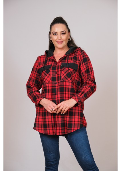 Büyük Beden Kapuşonlu Kadın Gömlek fiyatları