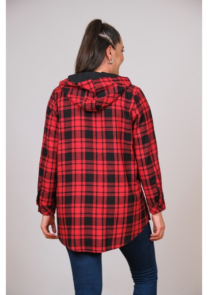 Büyük Beden Kapuşonlu Kadın Gömlek fırsatları