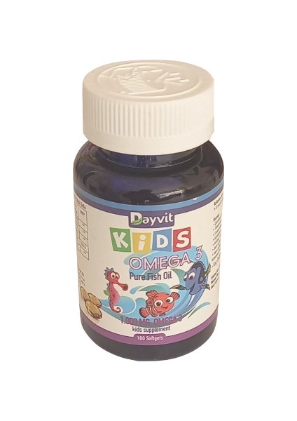 Kids Omega-3 Pure Fish Oil 1000MG 100 Softjel | Çocuklar Için Balık Yağı
