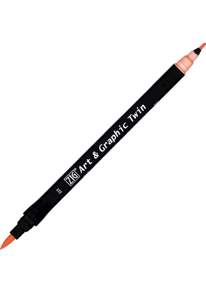 Art & Graphic Twin Çift Uçlu Keçe Grafik Kalemi 222 Salmon