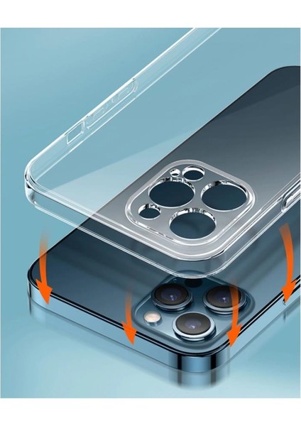 iPhone 14 Pro Max Fora Serisi Kamera Korumalı Şeffaf Silikon Kılıf