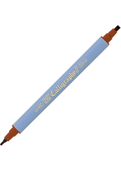 Kaligrafi Kalemi Çift Uçlu 2mm + 3.5mm TC-3100 060 Brown