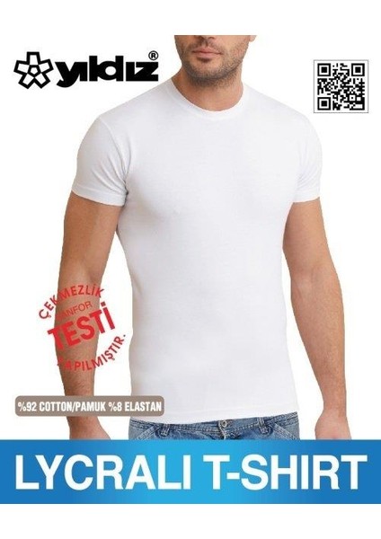 Yıldız 90 Likralı Kısa Kollu Erkek T-Shirt Atlet fiyatları